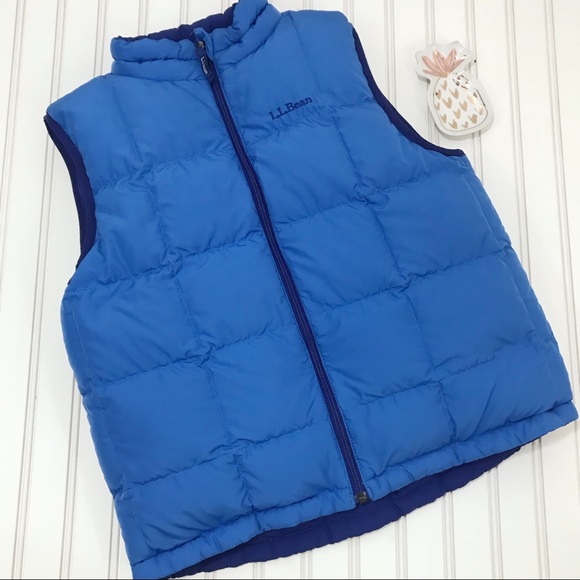 L.L. Bean Other - Kids L.L Bean Unisex Reversible Down Puffy Vest L